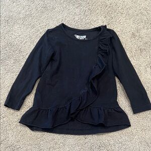 Black Ruffled Top